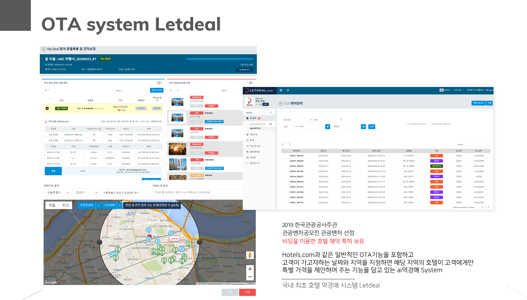 LetDeal — 국내 최초 호텔 역경매 OTA 시스템